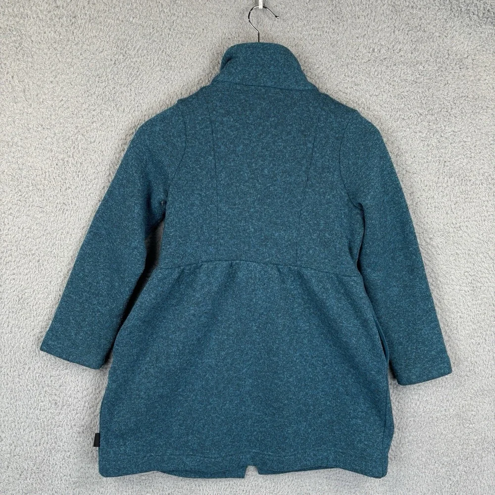 Girls Patagonia Better Together Sweater Teal Pea Coat Jacket Size Medium 10